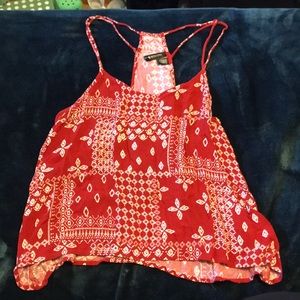 Red and white tank top
